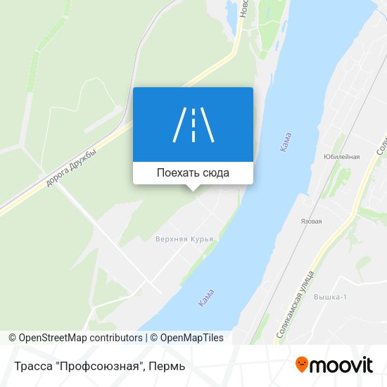Карта Трасса "Профсоюзная"