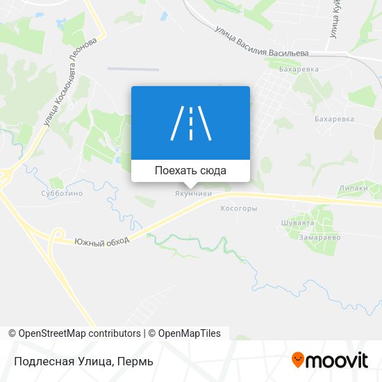 Карта Подлесная Улица