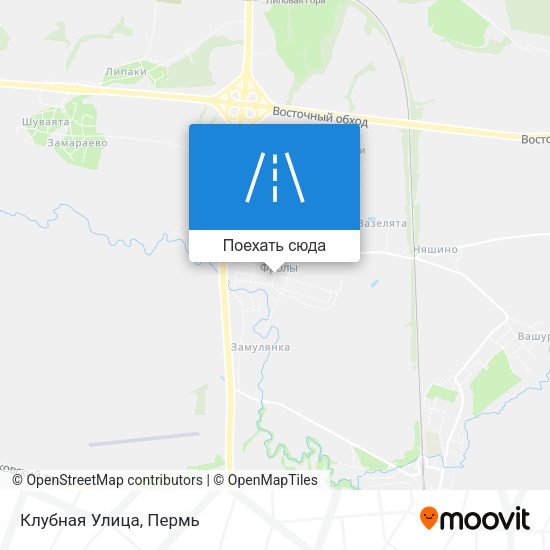 Карта Клубная Улица