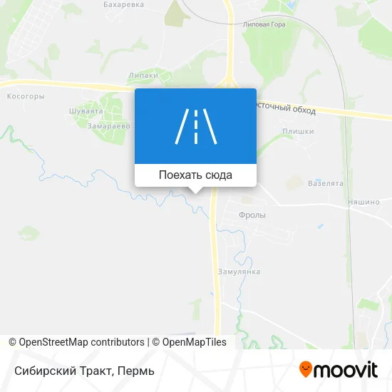 Карта Сибирский Тракт