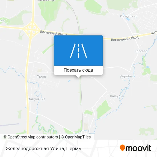 Карта Железнодорожная Улица