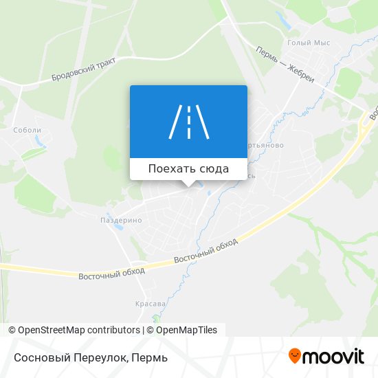 Карта Сосновый Переулок