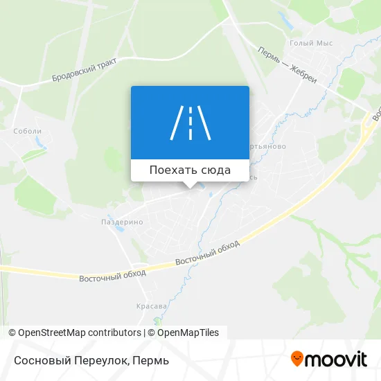 Карта Сосновый Переулок