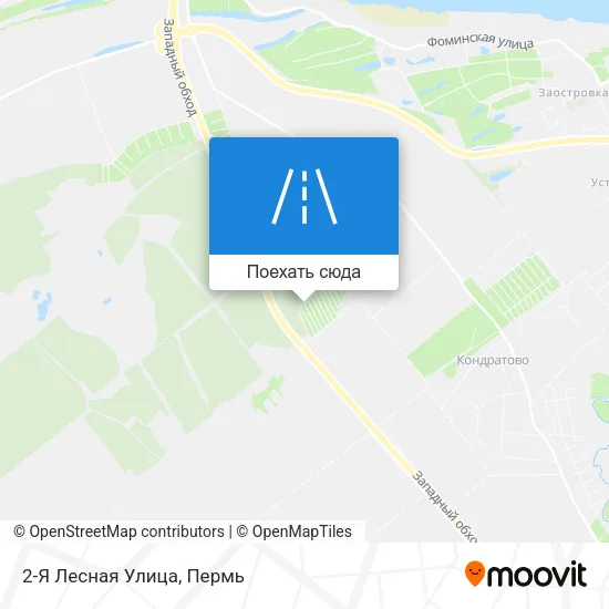 Карта 2-Я Лесная Улица