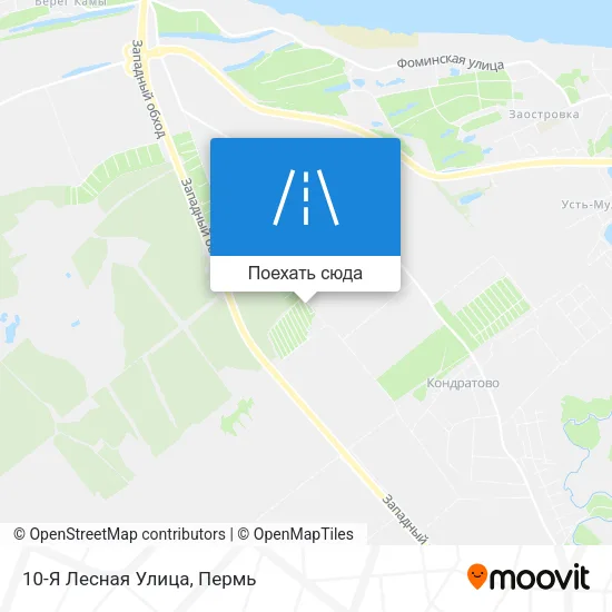 Карта 10-Я Лесная Улица