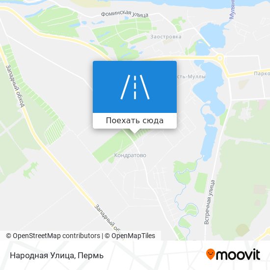 Карта Народная Улица