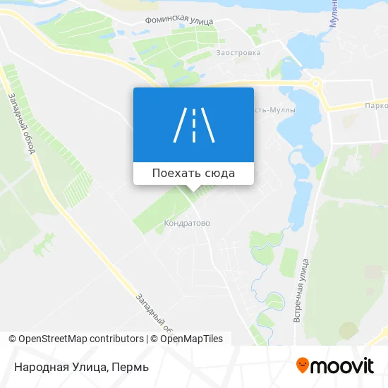 Карта Народная Улица
