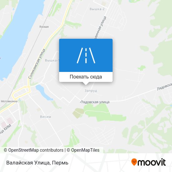Карта Валайская Улица