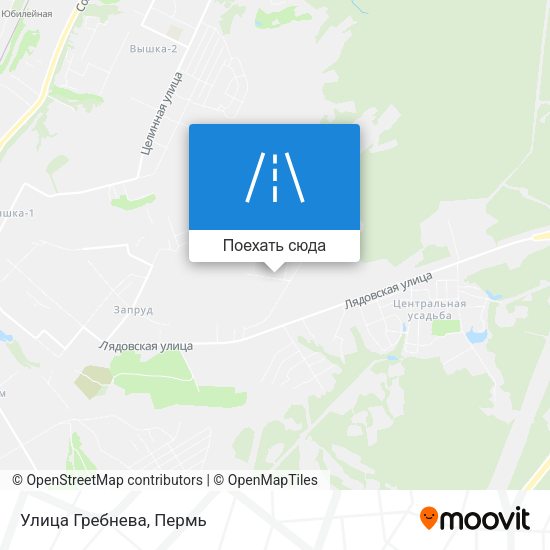 Карта Улица Гребнева