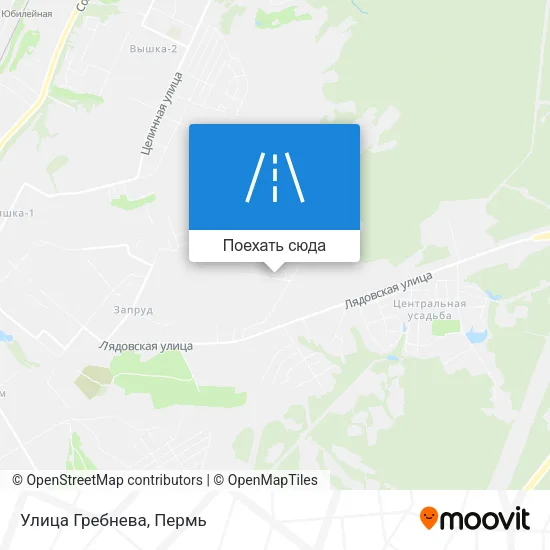 Карта Улица Гребнева