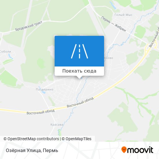 Карта Озёрная Улица