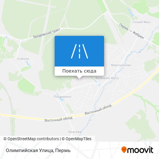 Карта Олимпийская Улица
