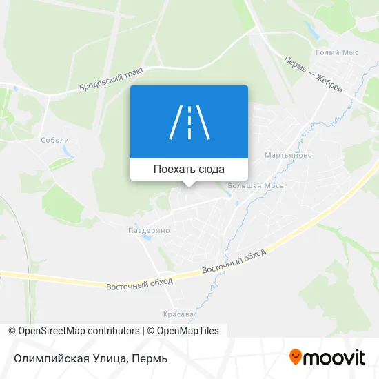 Карта Олимпийская Улица