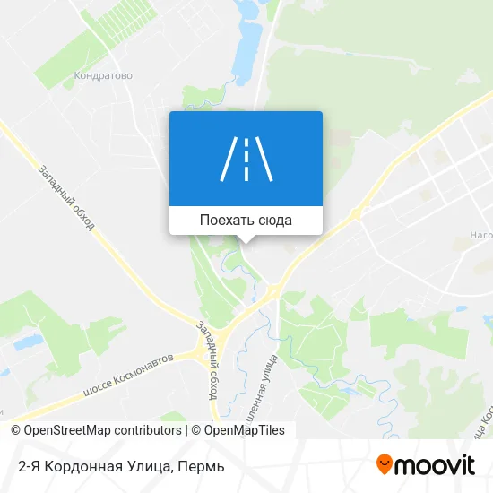 Карта 2-Я Кордонная Улица