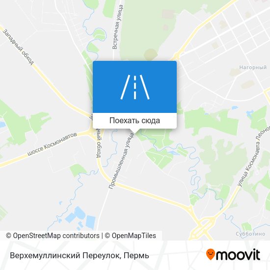 Карта Верхемуллинский Переулок