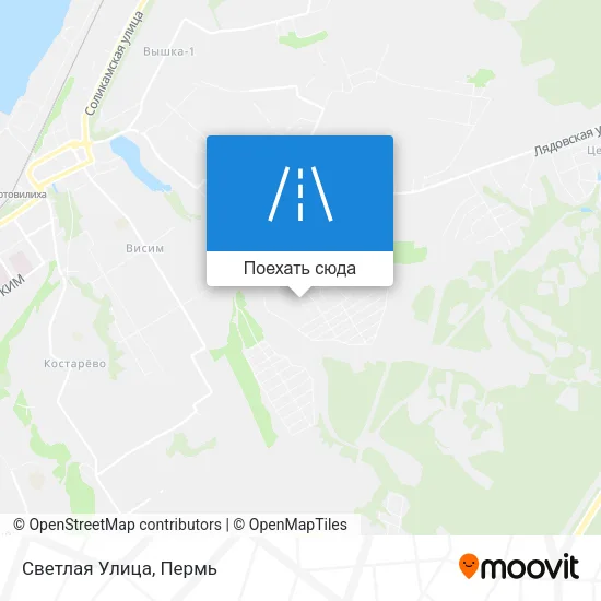 Карта Светлая Улица