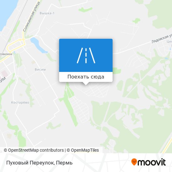 Карта Пуховый Переулок