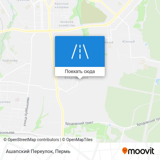 Карта Ашапский Переулок