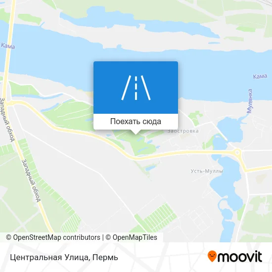 Карта Центральная Улица