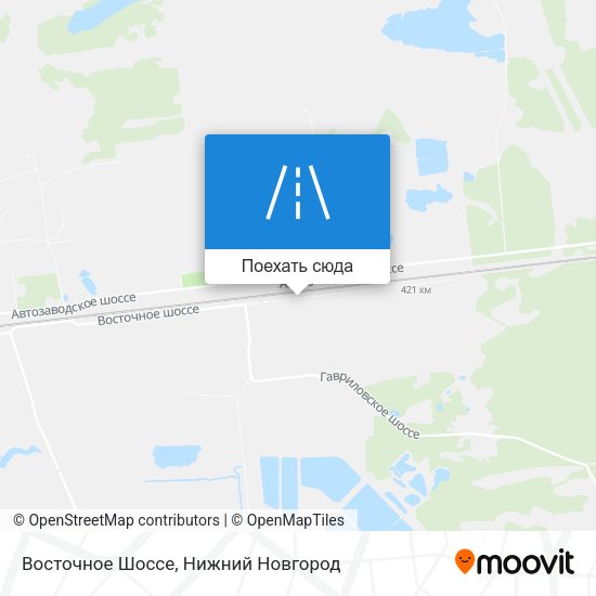 Карта Восточное Шоссе