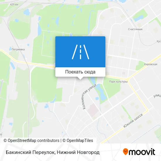 Карта Бакинский Переулок