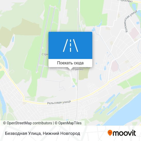 Карта Безводная Улица