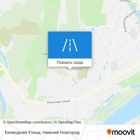 Карта Безводная Улица