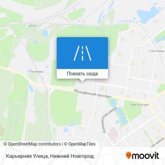 Карта Карьерная Улица