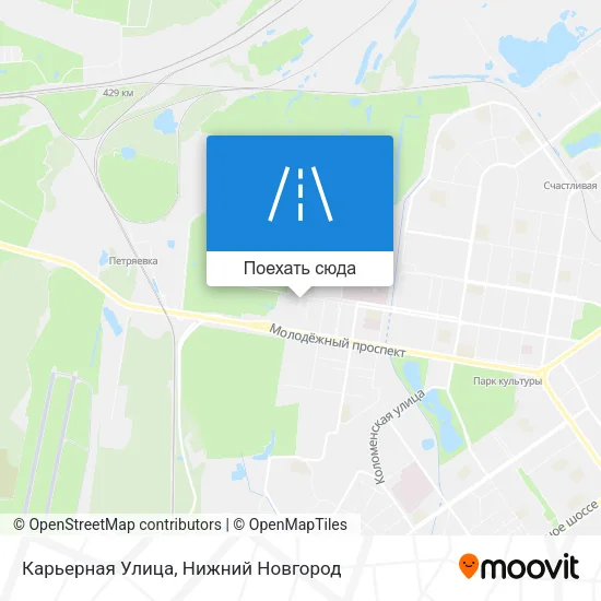 Карта Карьерная Улица