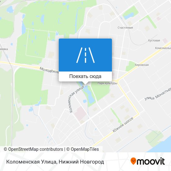 Карта Коломенская Улица