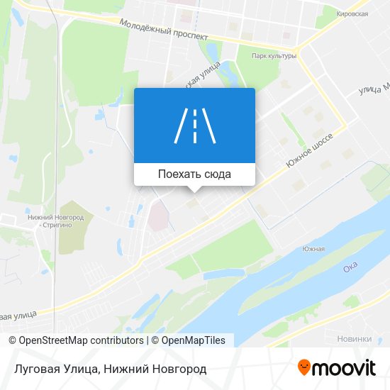 Карта Луговая Улица