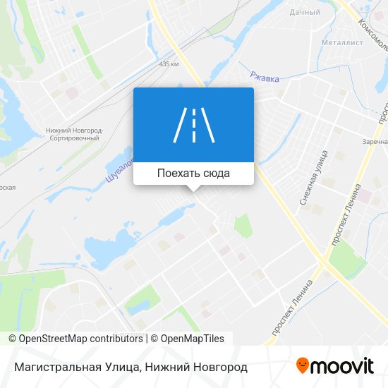 Карта Магистральная Улица