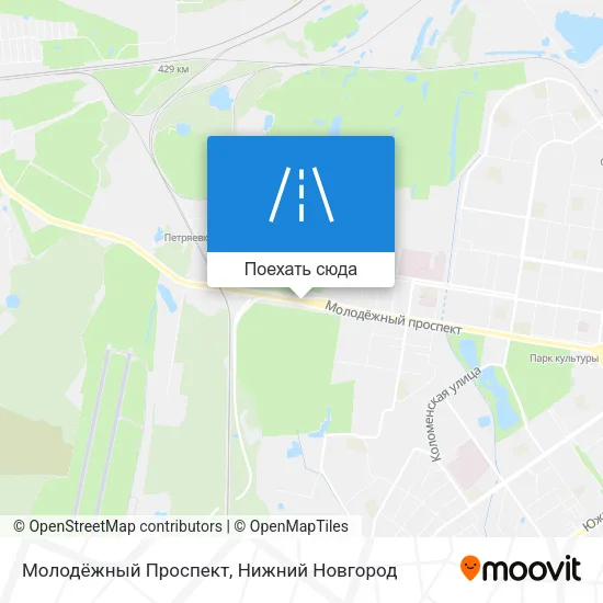 Карта Молодёжный Проспект