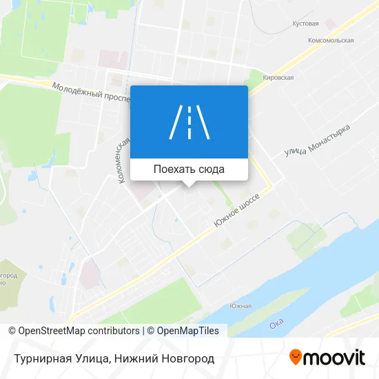 Карта Турнирная Улица