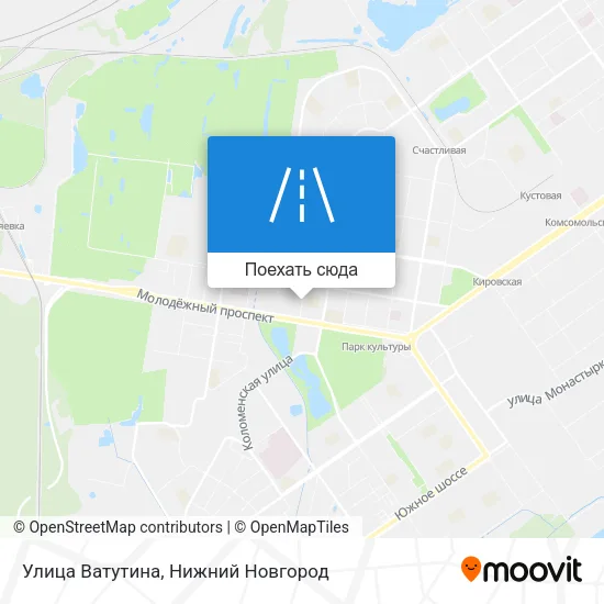 Карта Улица Ватутина