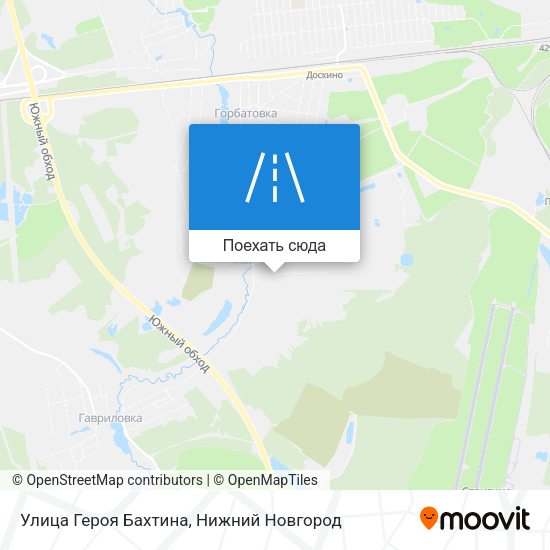 Карта Улица Героя Бахтина