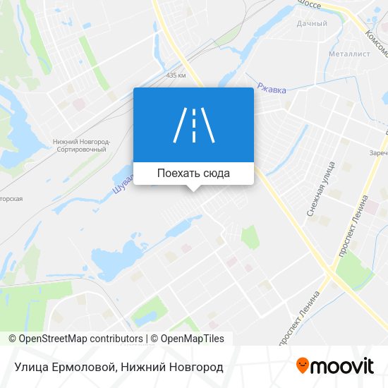 Карта Улица Ермоловой