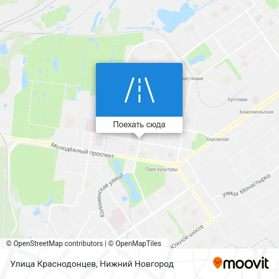 Карта Улица Краснодонцев