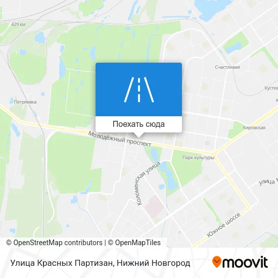 Карта Улица Красных Партизан