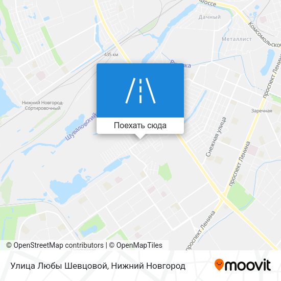 Карта Улица Любы Шевцовой