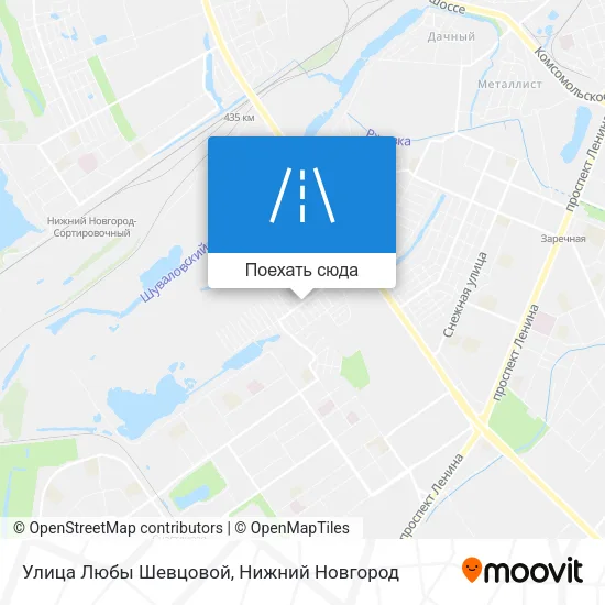 Карта Улица Любы Шевцовой