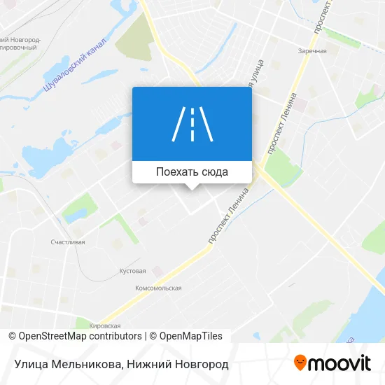 Карта Улица Мельникова