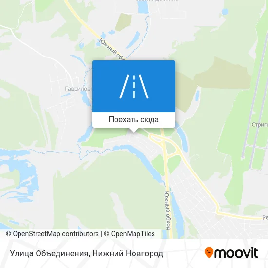 Карта Улица Объединения