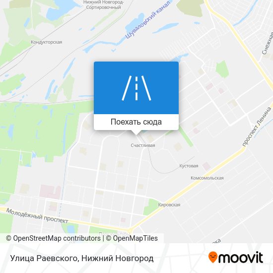 Карта Улица Раевского