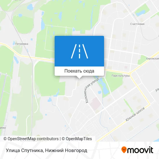 Карта Улица Спутника