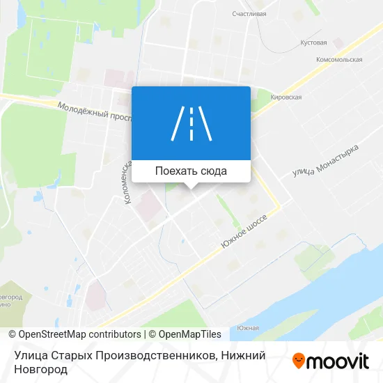Карта Улица Старых Производственников