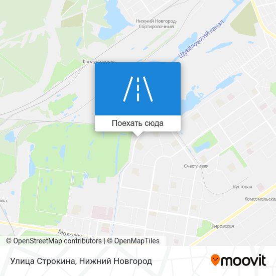 Карта Улица Строкина