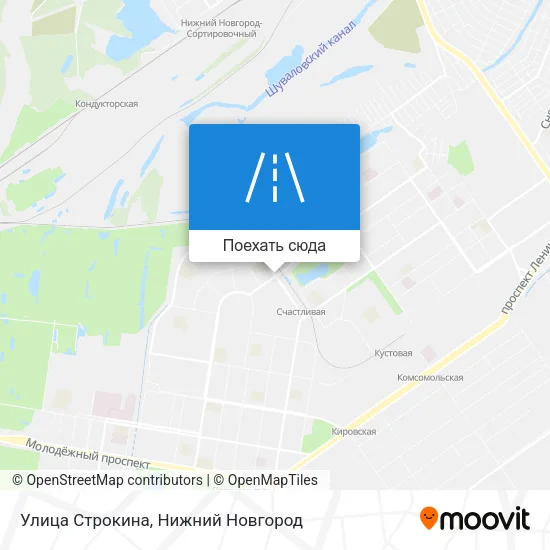 Карта Улица Строкина
