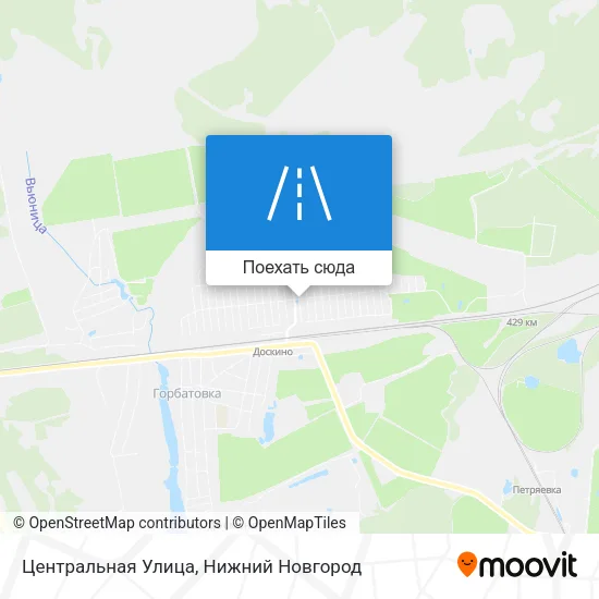 Карта Центральная Улица