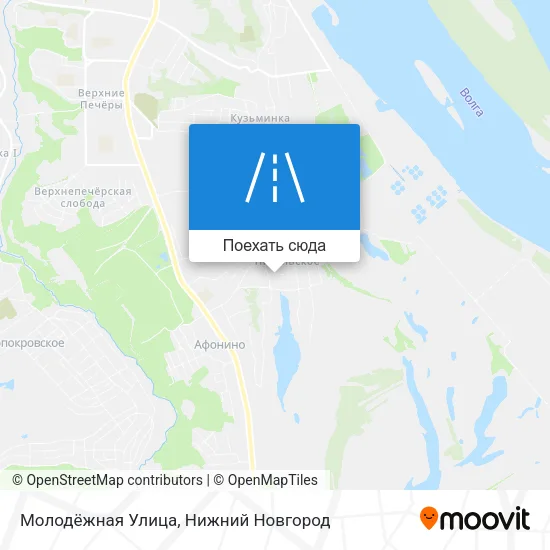 Карта Молодёжная Улица